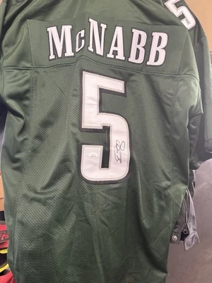 Футболка с автографом Донована Макнабба из Philadelphia Eagles зеленая (JSA) 6xPro Bowl Q.B. - Изображение 1 из 4