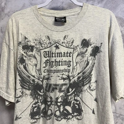 Camiseta UFC De Colección Para Hombres XL 23x29 Gris Y2K Ultimate Fighting Championship Foto 1 de 4