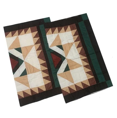 Fundas de almohada estándar acolchadas con estampado geométrico JC Penney, 1 par Foto 1 de 3