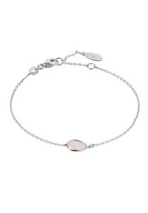 LATELITA Braccialetto Rosa Quarzo Small Gemma Damigella Regalo Argento Sterling - Foto 1 di 4