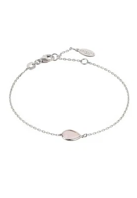 LATELITA Braccialetto Rosa Quarzo Small Gemma Damigella Regalo Argento Sterling - Immagine 1 di 4