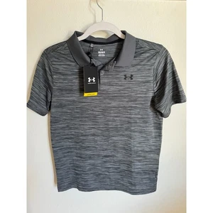 NWT Under Armour Boy's Polo Gray Size Youth Large - Picture 1 of 5