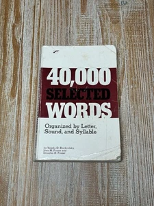 40,000 Selected Words: Organized By Letter, Sound, & Syllable By Blockcolsky - Imagen 1 de 6