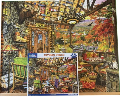 Porche de otoño ~ Rompecabezas de montaña blanca ~ Rompecabezas de 1000 piezas ~ Envío GRATIS Foto 1 de 2