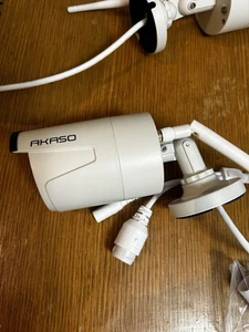 2 AKASO 200W Security Cameras 3.6mm Lens Outdoor WiFi IP Bullet Style - Picture 1 of 12