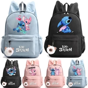 Disney’S Lilo & Stitch Girls Backpack Set, Book bag Schoolbag kids travel bag - Picture 1 of 30