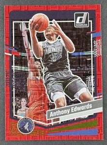 Anthony Edwards 2023 Panini Donruss Choice rojo/99 #137 - Timberwolves - Imagen 1 de 13