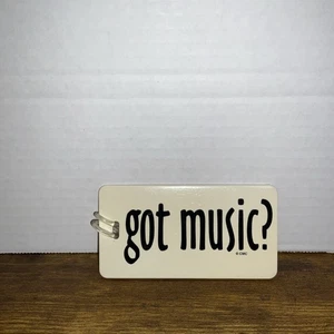 ¿Tienes música? Etiqueta de equipaje / etiqueta de identificación negro blanco usado - Imagen 1 de 5