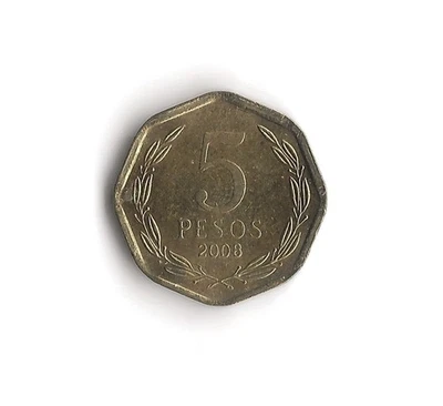 2008 Chile - 5 Pesos - 531 - Copper Aluminum Nickel - 2.2g - Image 1 of 2
