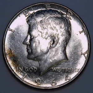 DDO Kennedy 1964 medio dólar doble matriz anverso k195 - Imagen 1 de 2