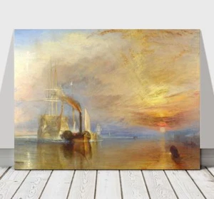 WILLIAM TURNER - The Fighting Temeraire - CANVAS ART PRINT POSTER - Boat -12x8" - Picture 1 of 1