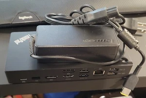 Lenovo ThinkPad 40AS USB-C Dock Gen2 LDC-G2 w/Lenovo A/C Adapter + USB-C Cable - Picture 1 of 7