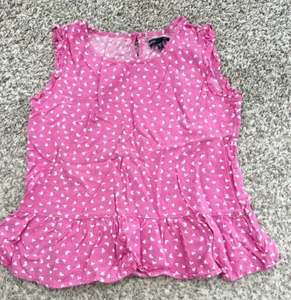 🩷 Gap Kids Girl's Pink Dress w/ Hearts Size XL WB2 - Picture 1 of 12