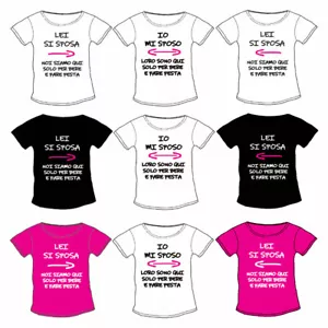MAGLIETTA T-SHIRT ADDIO AL NUBILATO Sposa Matrimonio PARTY Festa - Foto 1 di 10