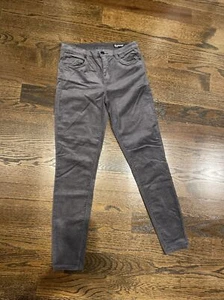 Blank NYC The Bond Mid Rise Skinny Gray Charcoal Corduroy Pants Size 27 - Picture 1 of 4