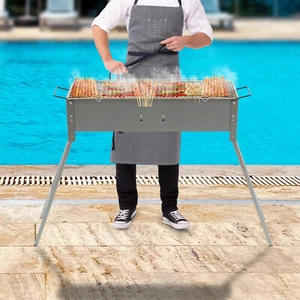 BBQ Camping Outdoor Garden Grill Folding Barbecue Grill Portable Charcoal Grill - Picture 1 of 18