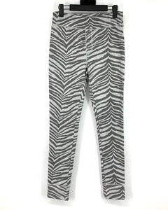 Aerie Leggings Womens Medium Zebra Gray Lounge Pull On Waffle Knit High Rise - Picture 1 of 10