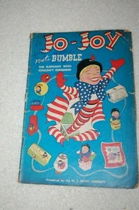 VINTAGE COMIC ADVENTURES JO-JOY & MEETS THE ELEPHANT W.T. GRANT CO 1947 - Picture 1 of 9