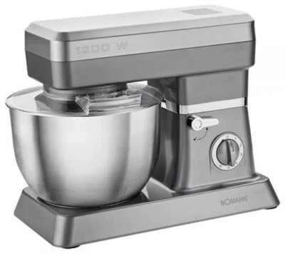 Impastatrice Planetaria KM398 con 3 ganci 1200 W  6,3 litri con Coperchio Bomann - Immagine 1 di 4