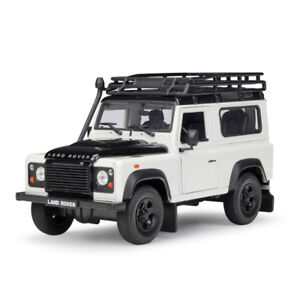 Welly 1:24 Land Rover Defender Diecast Model SUV Car White NEW IN BOX With Rack