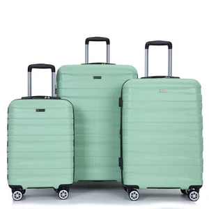 Expandable 3 Piece Hardside Luggage Set Spinner Suitcase TSA Lock 21"/25"/29" - Picture 1 of 23
