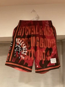 Mitchell & Ness Branded Big Face Basketball Mesh Shorts Men Size Small MSRP $80 - Picture 1 of 9