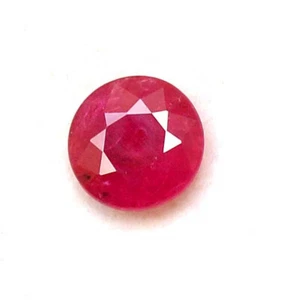 Natural Ruby 8 mm Round Cut 2.02 CTS Mozambique Loose Certified Gemstone - Picture 1 of 6