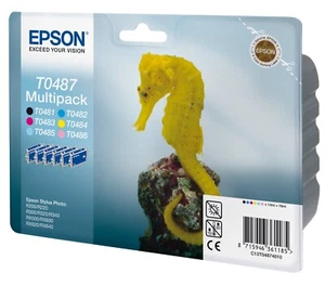 Genuine Epson T0487 Ink Cartridge Multi Pack 6 x inks - Vat included - Picture 1 of 1