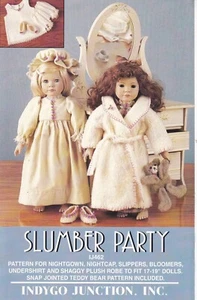 Indygo Junction Pattern - Slumber Party Nightgown & More for 17-19" Dolls New! - Picture 1 of 2