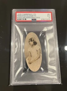 1935 Carreras Ltd. Princess Queen Elizabeth Popular Personalities RC SP PSA 5 EX - Picture 1 of 3