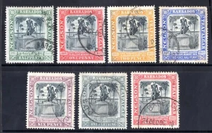 BARBADOS 1906 SCOTT #102–108 COMPLETE SET USED - Picture 1 of 1