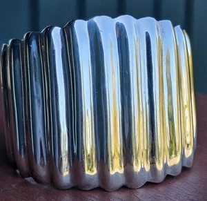 Vintage Taxco Mexico 925 Sterling Silber Armreif Armband | TC-140 | 44g Skulptur - Bild 1 von 19