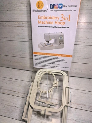 Embroidery Machine Hoop 3 in 1 Set SA431+SA432+SA434 for Brother SE700 PE545... - Image 1 of 4