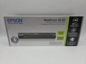Epson ES-50 WorkForce Portable Document Scanner Black NEW - Picture 1 of 5