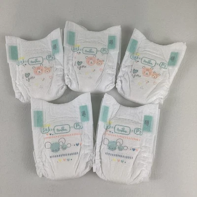 Pampers Swaddlers Preemie Newborn P2 up to 4lb PXS Diapers Baby Alive Doll Lot - Image 1 of 4