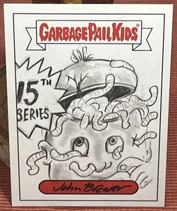 Garbage Pail Kids gpk 2019 Topps NYC Takeover Sketch Card John Brewer 1/1 NYCC - Picture 1 of 5