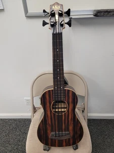 Kala U-BASS Ukulele Bass, Striped Ebony, Fretless, Acoustic Electric, Bag, Strap - Picture 1 of 10