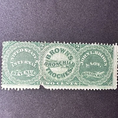 1864 RS40 Brown’s Bronchial Troches Private Revenue Stamp - Image 1 of 4
