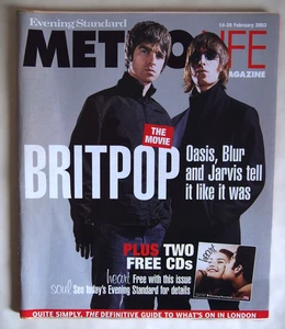BRITPOP / LONDON ES METROLIFE MAG 14 FEB 2003 / OASIS COVER & MOVIE REVIEW - Imagen 1 de 7