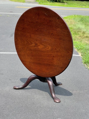 Antique Walnut Queen Anne Tilt Top Tea Table c. 18th Century Cover