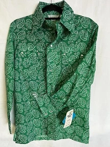 De Colección Años 70 Pacific Trail Ropa Deportiva Discoteca Camisa Prenda para el torso Cachemira con ETIQUETAS Talla 20 - Imagen 1 de 12