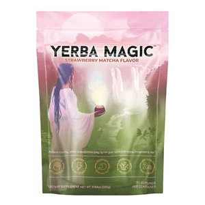 Yerba Magic Yerba Mate Instant Tea Powder | Strawberry Matcha Flavor 30 Servings - Picture 1 of 10