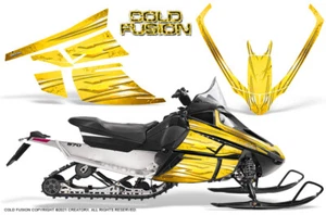ARCTIC CAT F SERIES SNOWMOBILE GRAPHICS KIT CREATORX DECALS COLD FUSION YELLOW - Bild 1 von 1