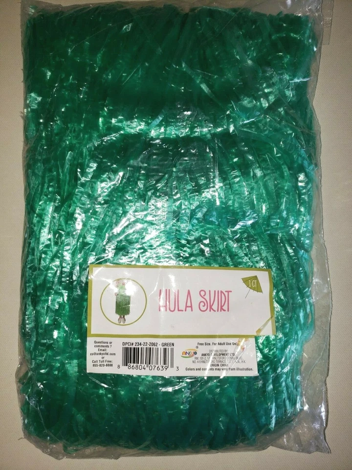 NUEVA FALDA HULA HIERBA TALLA ÚNICA PARA LA MAYORÍA DE LOS ADULTOS MUJERES FLORES EN LA CINTURA NIP HALLO Foto 1 de 1