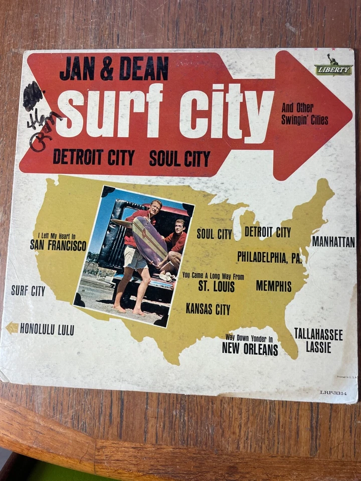 Jan & Dean- Surf City And Other Swingin' Cities LP 1963 Rock Pop Surf - Image 1 of 4