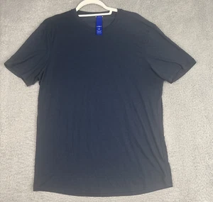 Kit & Ace Shirt Adult Medium M Navy Curved Hem Stretch Athleisure Acrylic - Picture 1 of 6