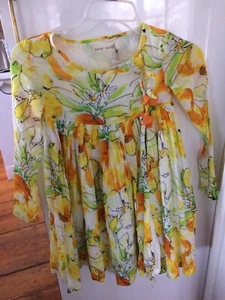 Girls Marin + Morgan Long Sleeve Multicolor Floral Dress Size 5 NWT - Picture 1 of 7