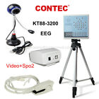 Contec Kt88 3200 Eeg Machine Digital Brain System Video With Spo2 Pc Software