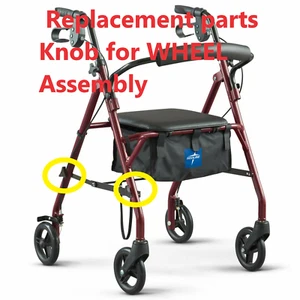 Medline Stahl Klapprollator Walker Ersatzteile Knöpfe RAD Baugruppe - Bild 1 von 3