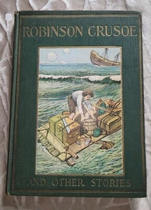 Daniel Defoe ADVENTURES OF ROBINSON CRUSOE and Montgomery DOGS & PUPPIES 1920s - Picture 1 of 12